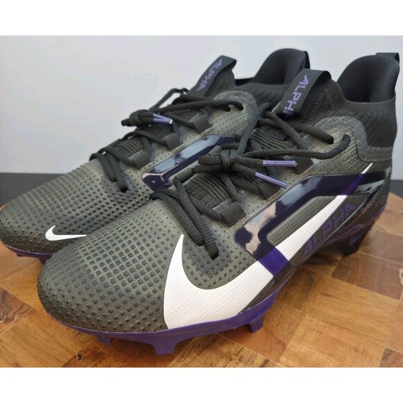 Size 11.5 Nike Alpha Menace 4 Elite Football Cleats Mens Black/Purple FZ7701-005 main image 10